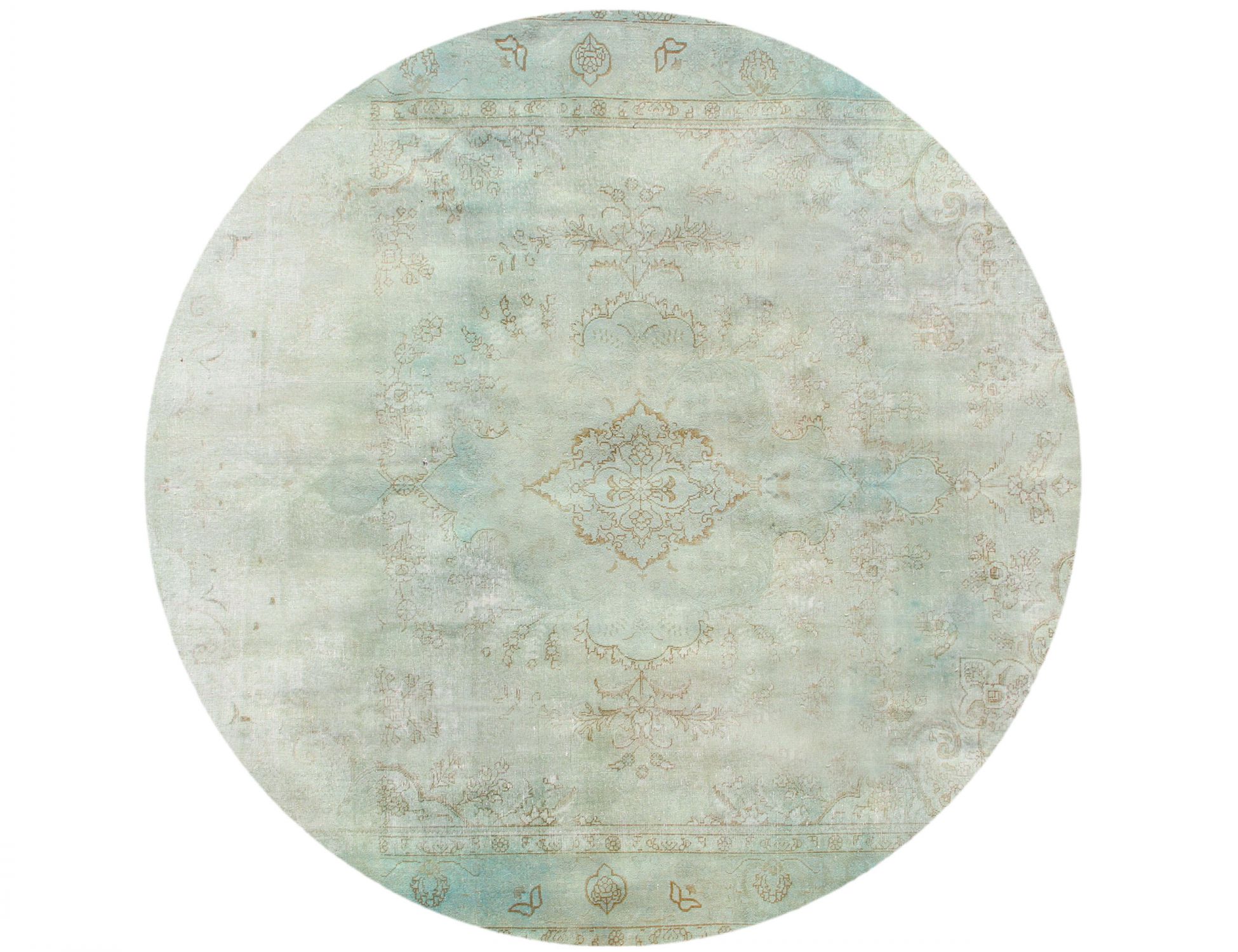 Tappeto vintage persiano  turchese <br/>296 x 296 cm