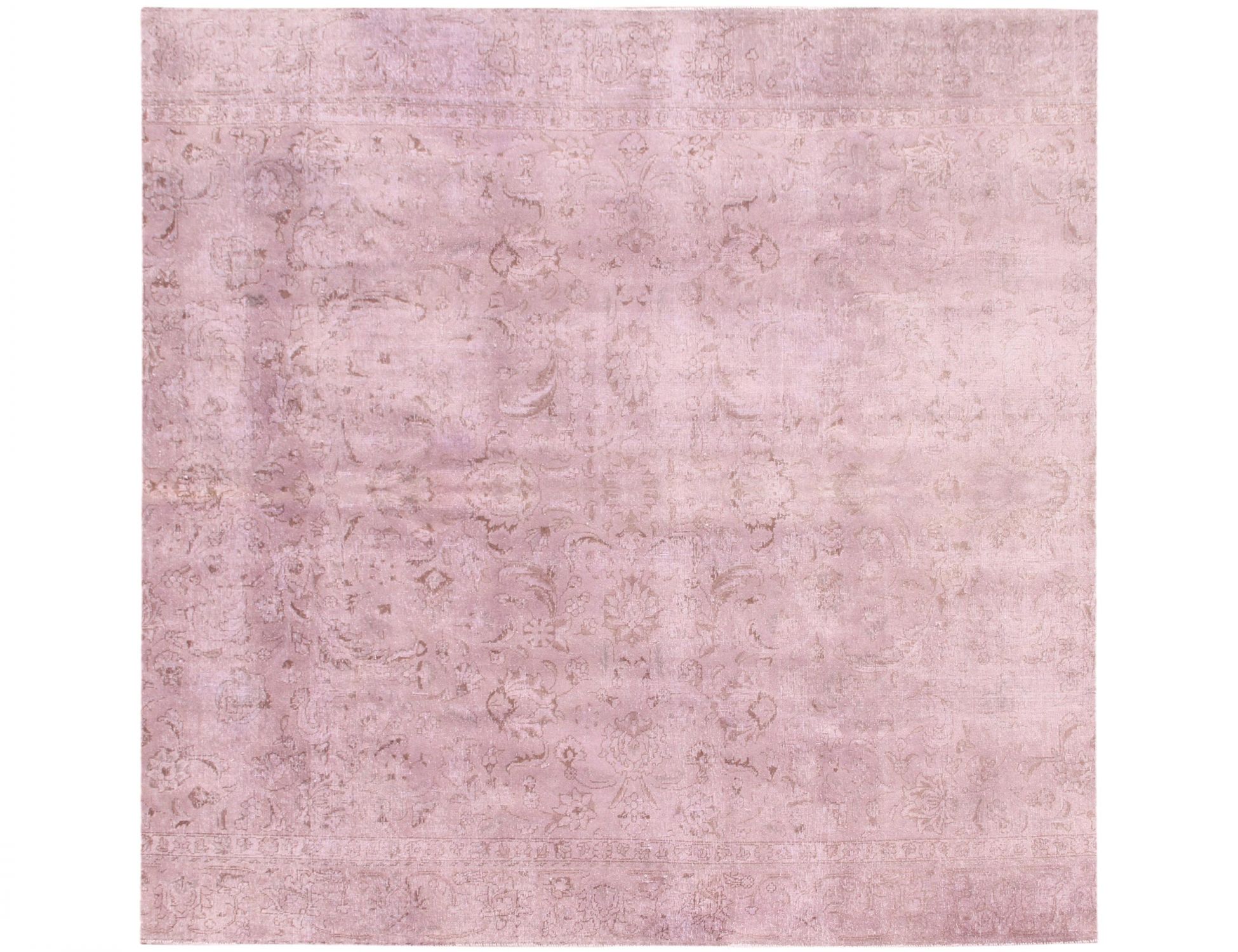 Persischer Vintage Teppich  rosa <br/>278 x 278 cm