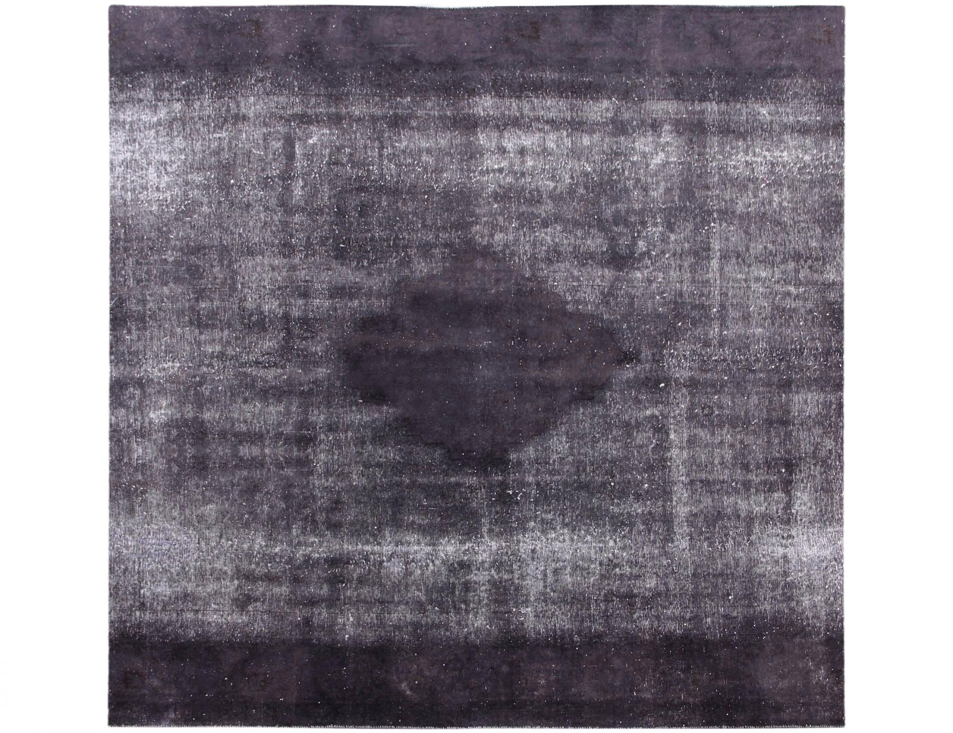 Persischer Vintage Teppich  schwarz <br/>272 x 272 cm