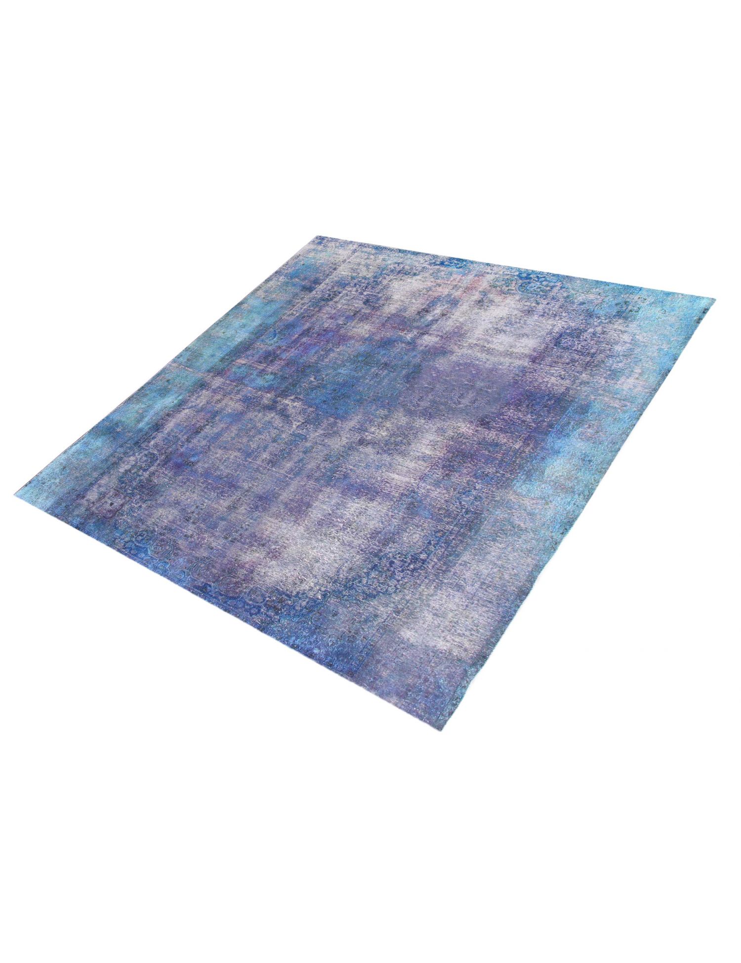 Quadrat  Vintage Teppich  blau <br/>260 x 260 cm