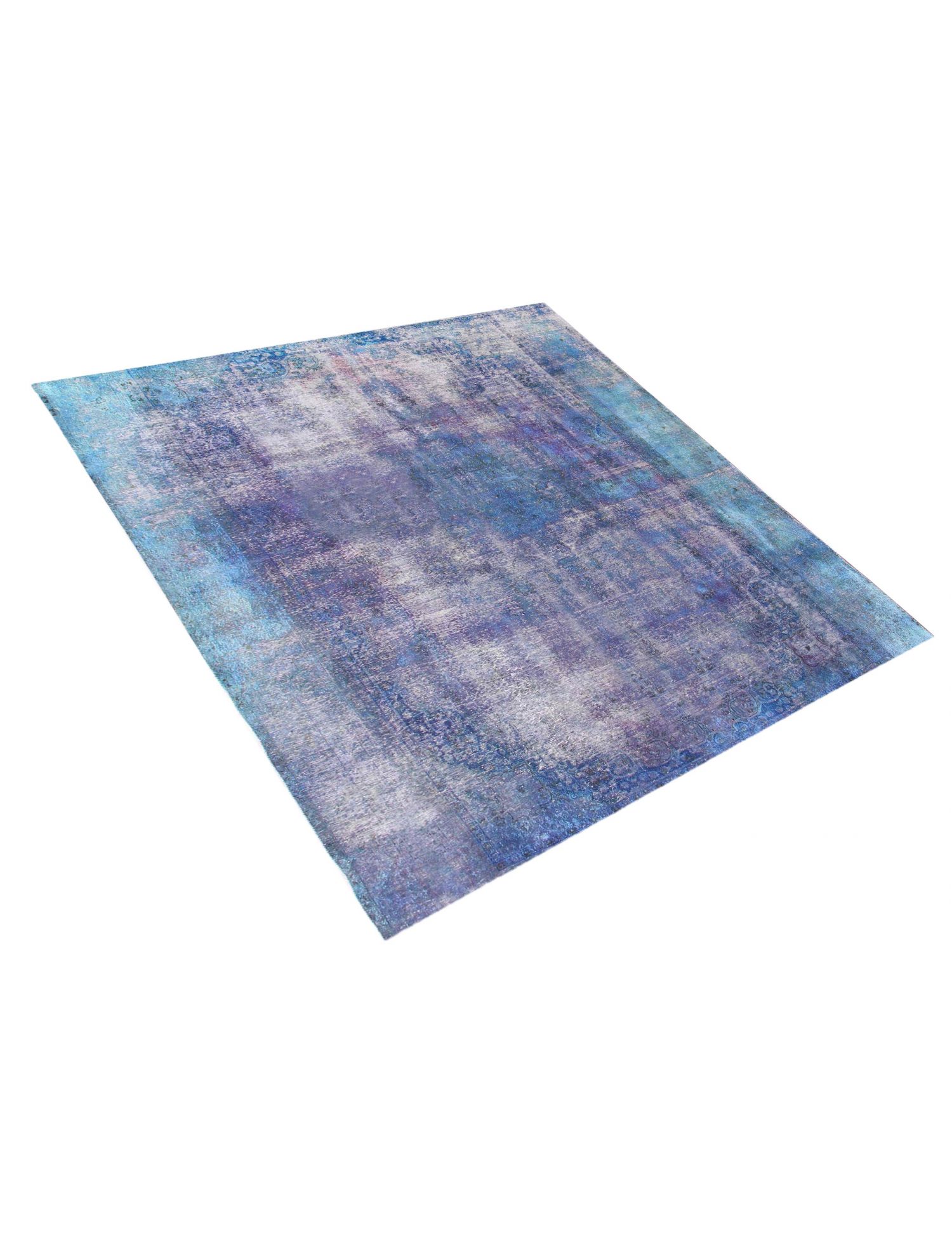 Quadrat  Vintage Teppich  blau <br/>260 x 260 cm