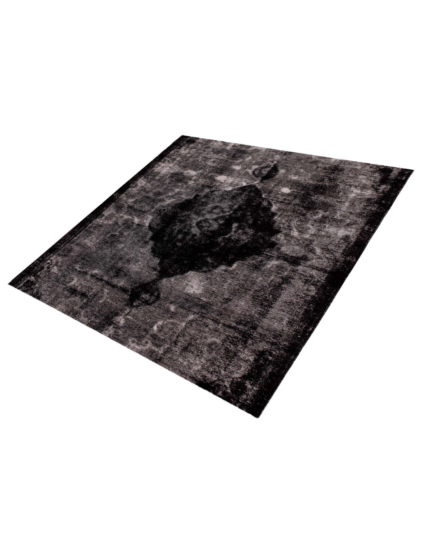 Persischer Vintage Teppich  schwarz <br/>220 x 220 cm