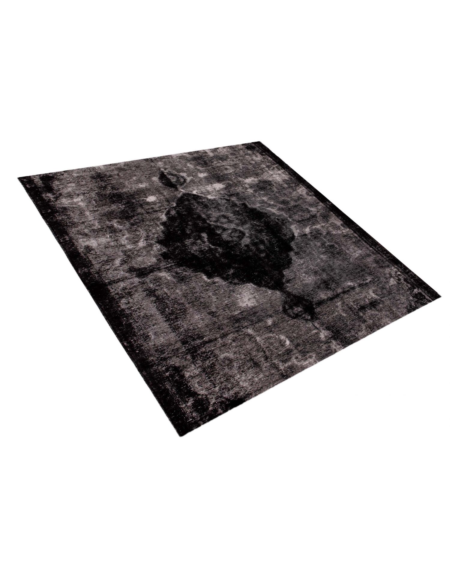 Persischer Vintage Teppich  schwarz <br/>220 x 220 cm