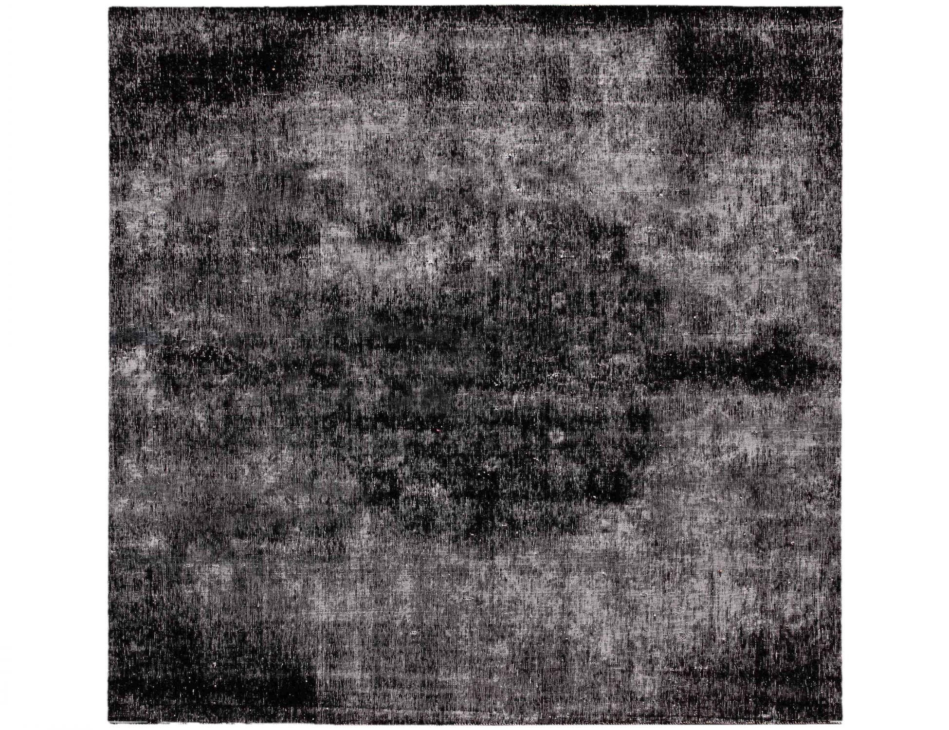 Persischer Vintage Teppich  schwarz <br/>220 x 220 cm