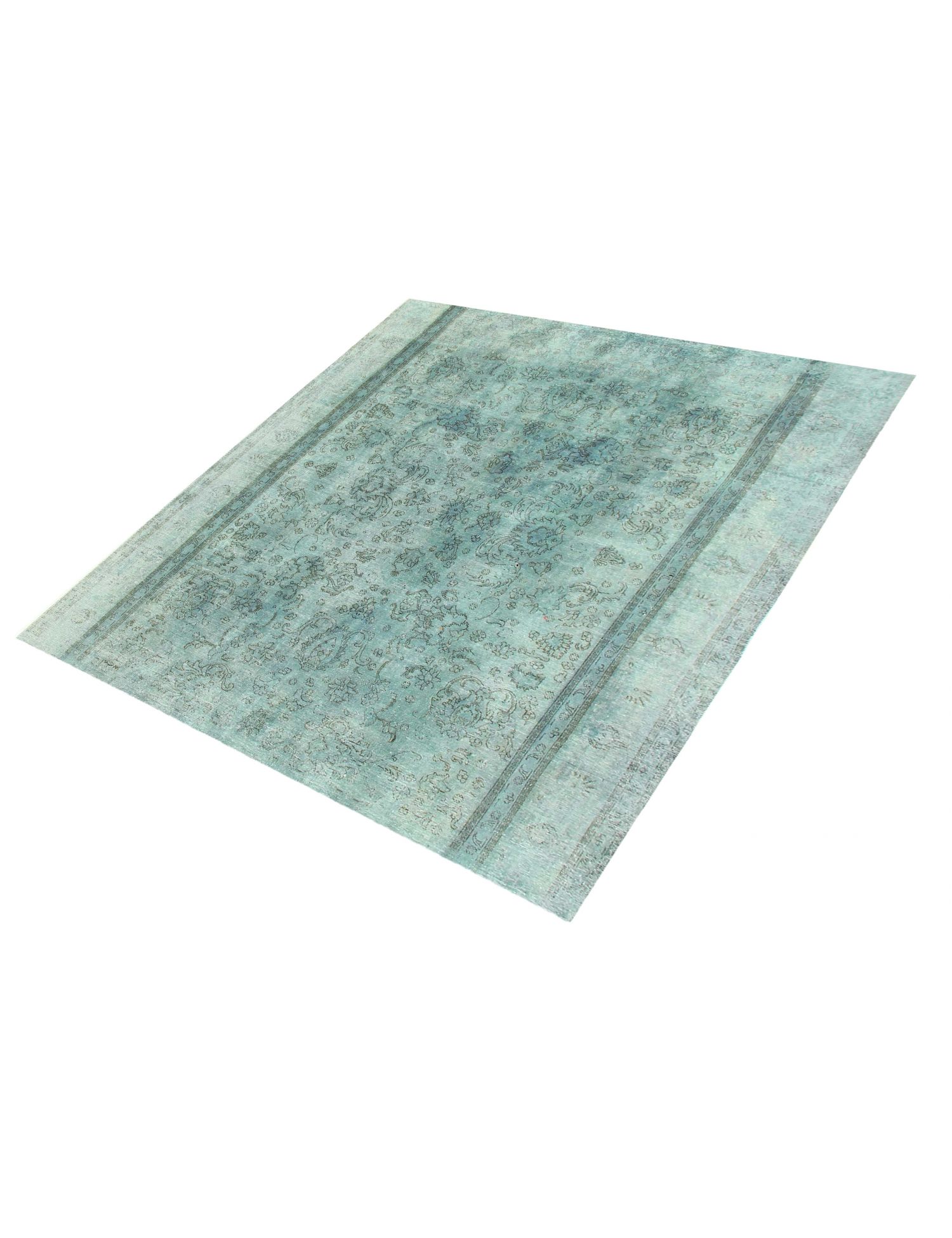 Quadrat  Vintage Teppich  grün <br/>303 x 303 cm