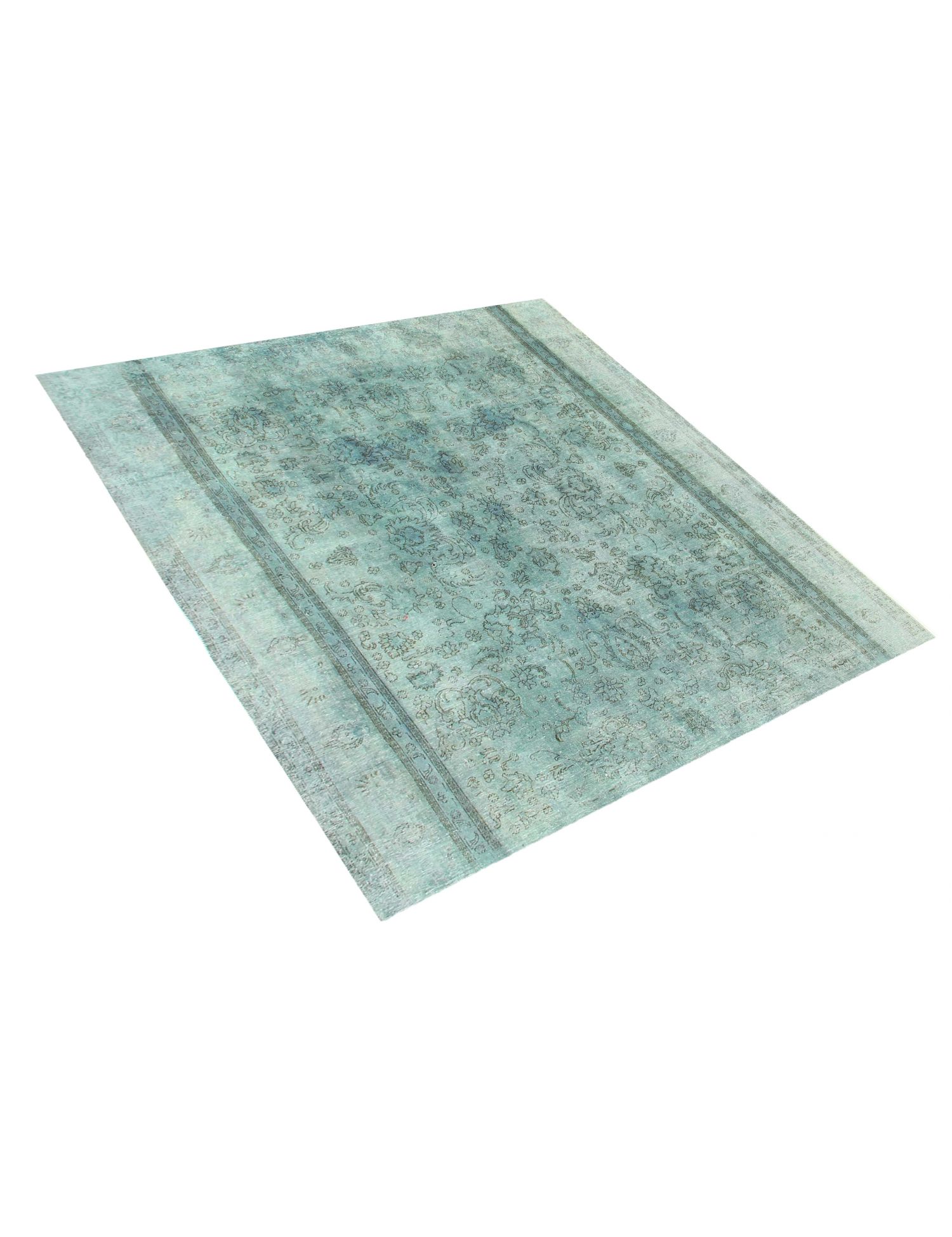 Persischer Vintage Teppich  grün <br/>303 x 303 cm