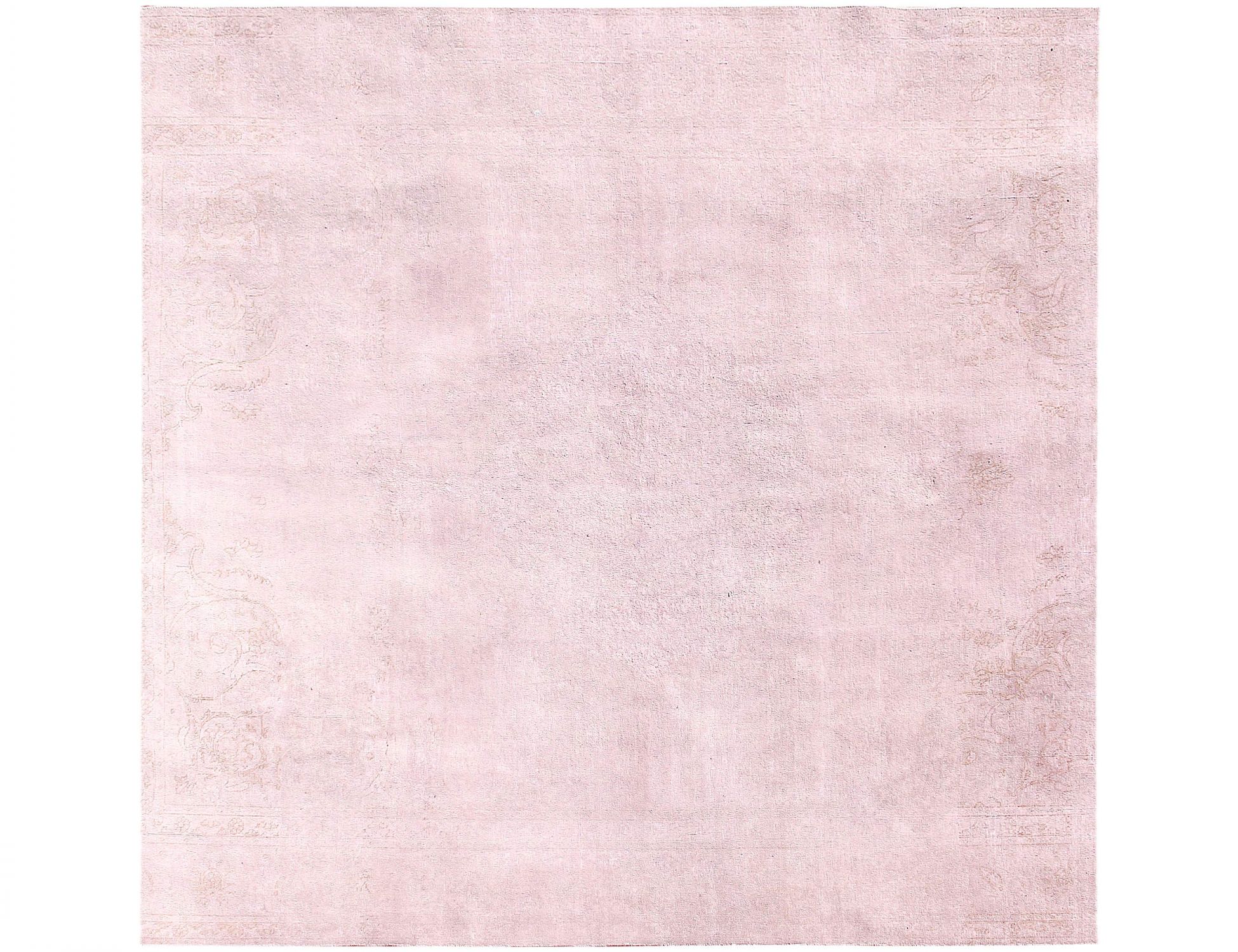 Persischer Vintage Teppich  rosa <br/>292 x 292 cm