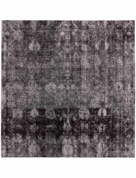Schwarz Persien Persischer Vintage Teppich  216 x 216 cm