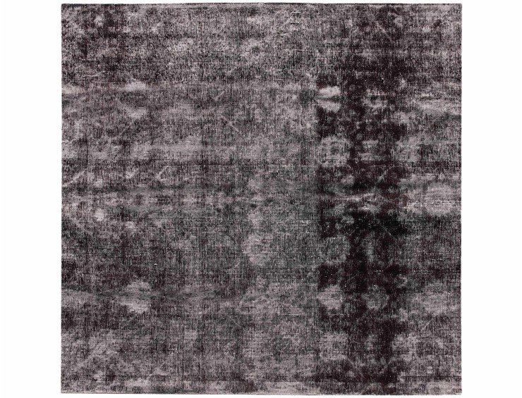 Schwarz Persien Persischer Vintage Teppich  216 x 216 cm