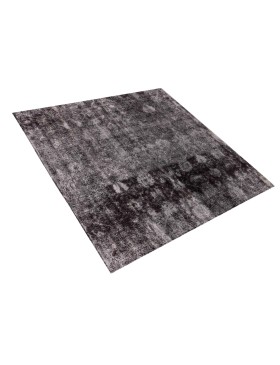 Schwarz Persien Persischer Vintage Teppich  216 x 216 cm