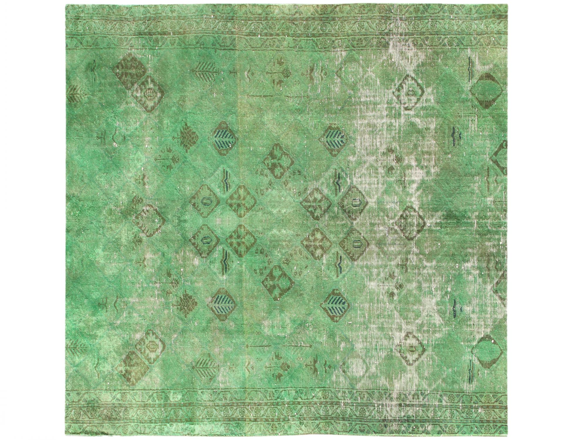 Tappeto vintage persiano  verde <br/>180 x 180 cm