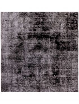 Persischer Vintage Teppich 177 x 177 schwarz