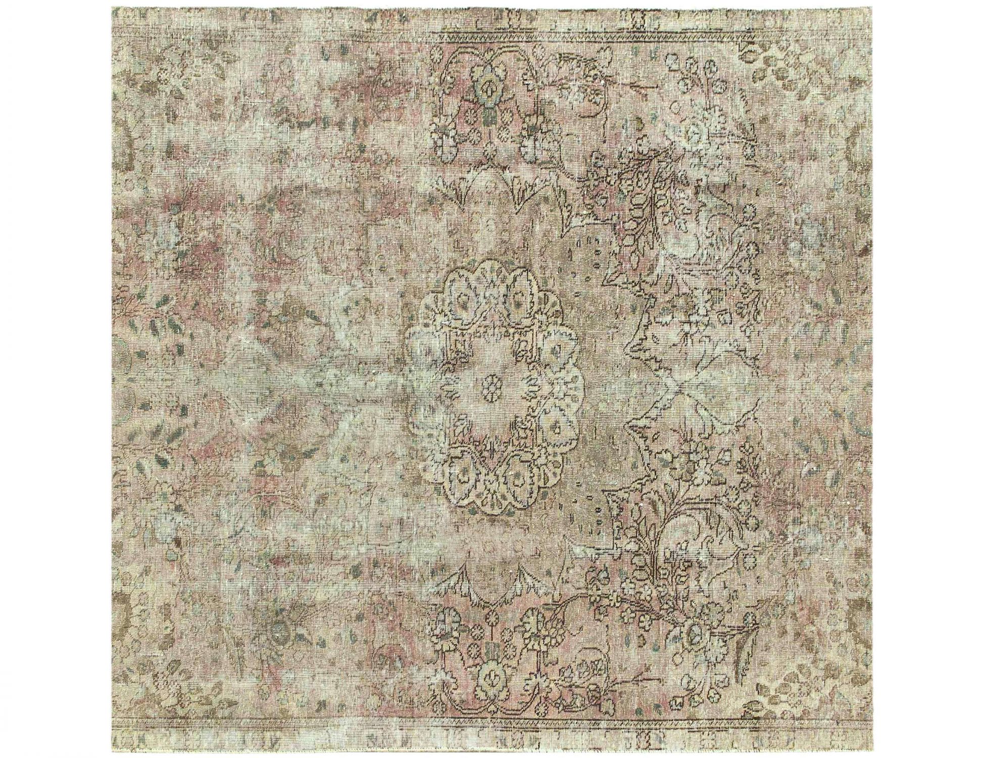 Tappeto vintage persiano  verde <br/>192 x 192 cm