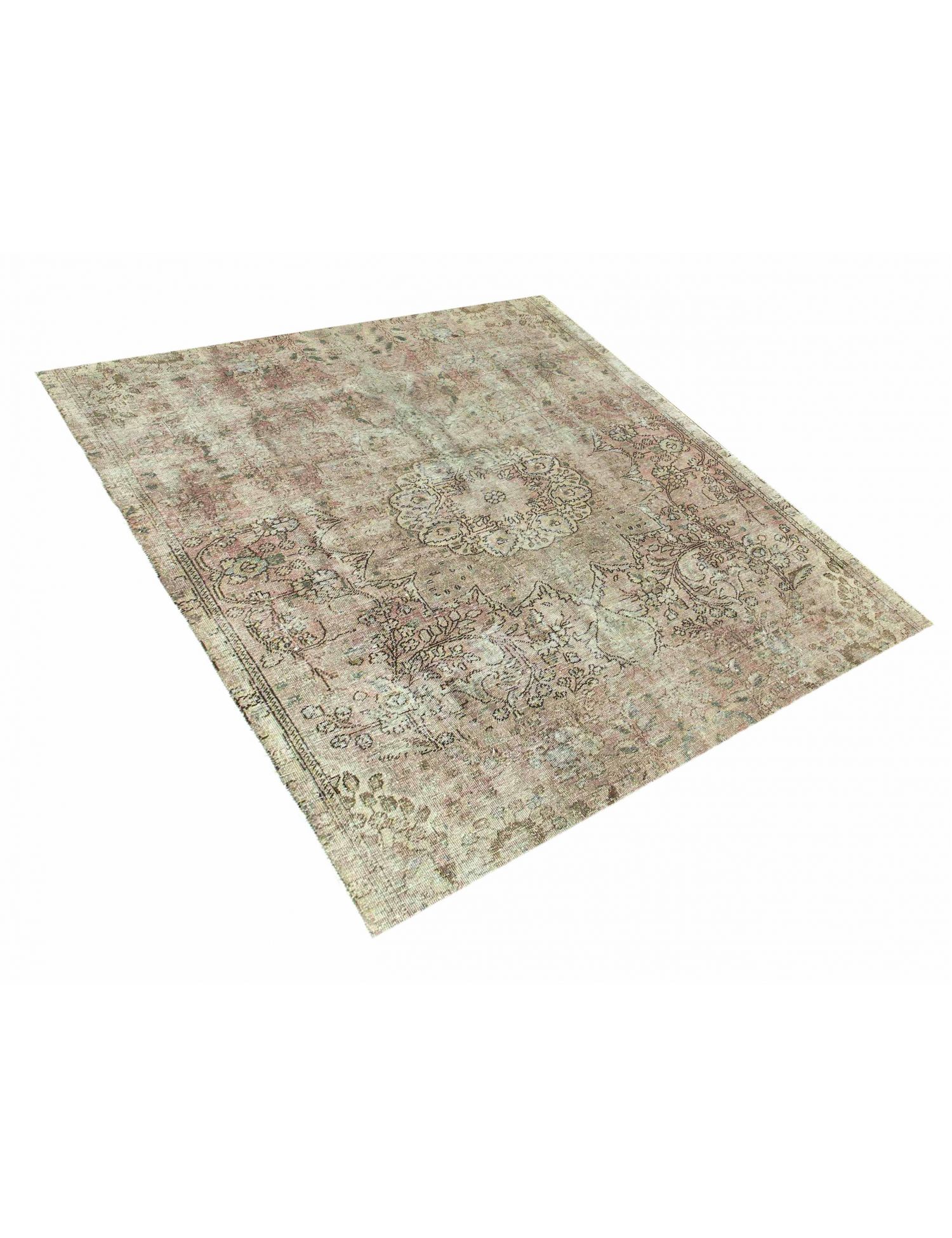 Persischer Vintage Teppich  grün <br/>192 x 192 cm