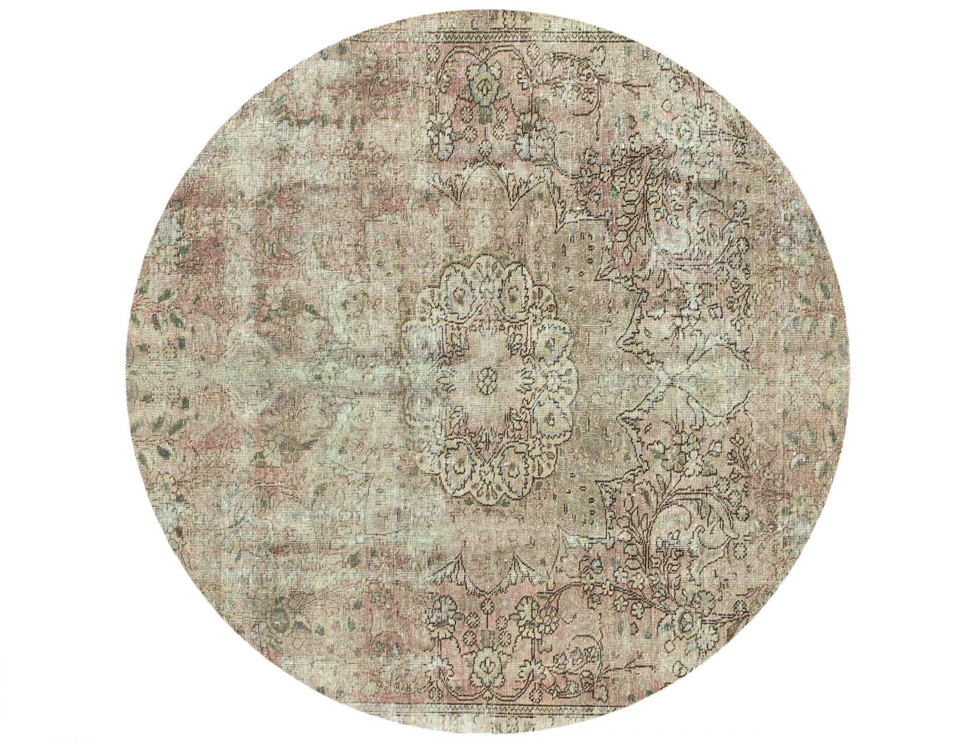 Persischer Vintage Teppich  grün <br/>192 x 192 cm