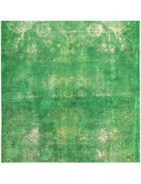 Persisk vintage teppe 180 x 180 grønn