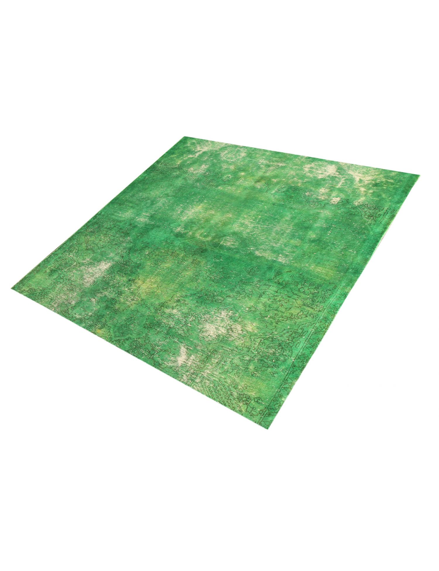 Quadrat  Vintage Teppich  grün <br/>180 x 180 cm