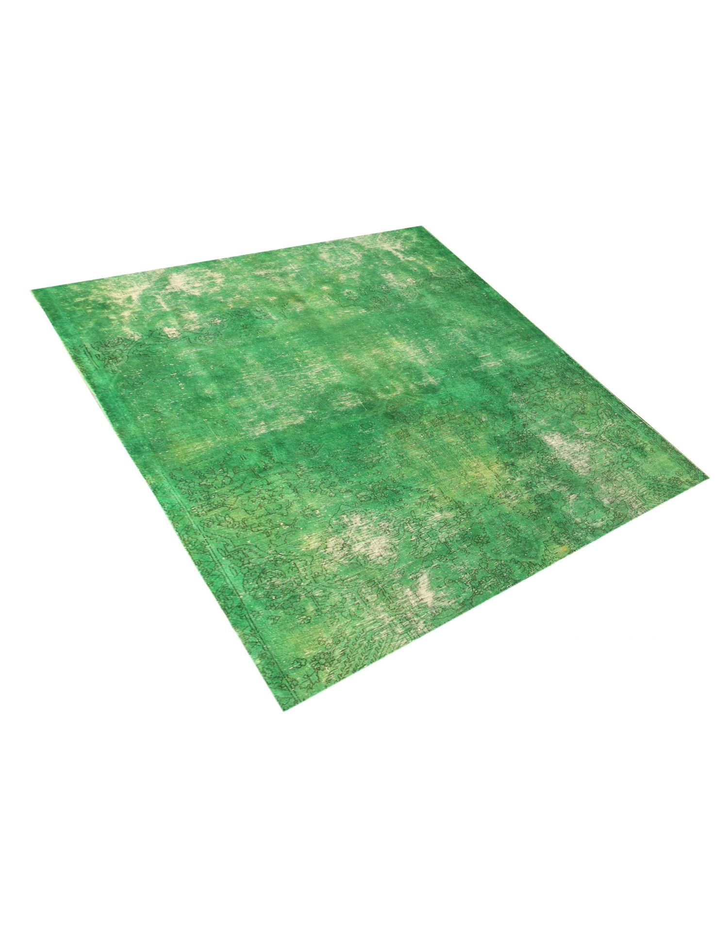 Quadrat  Vintage Teppich  grün <br/>180 x 180 cm