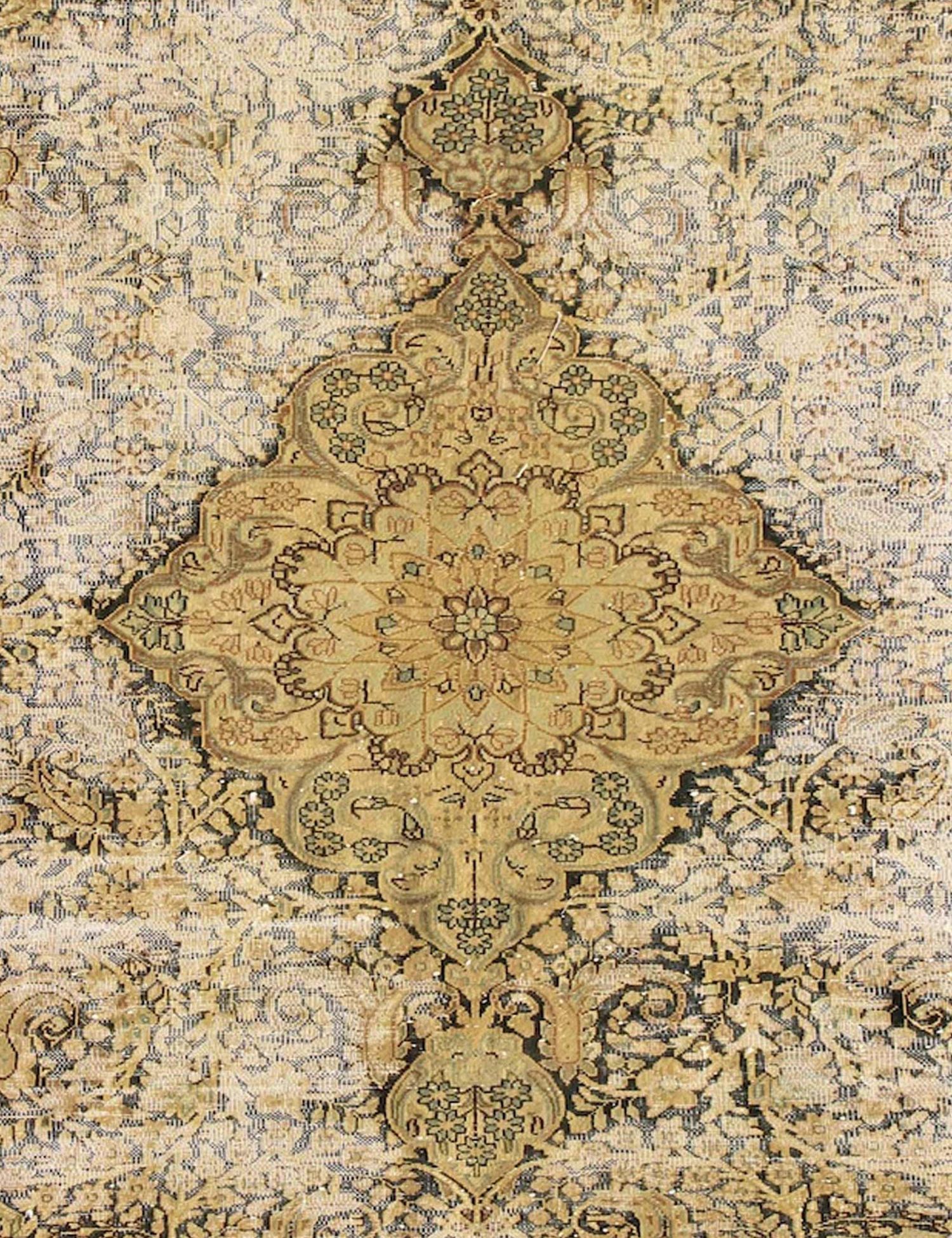 Quadrat  Vintage Teppich  beige <br/>130 x 130 cm