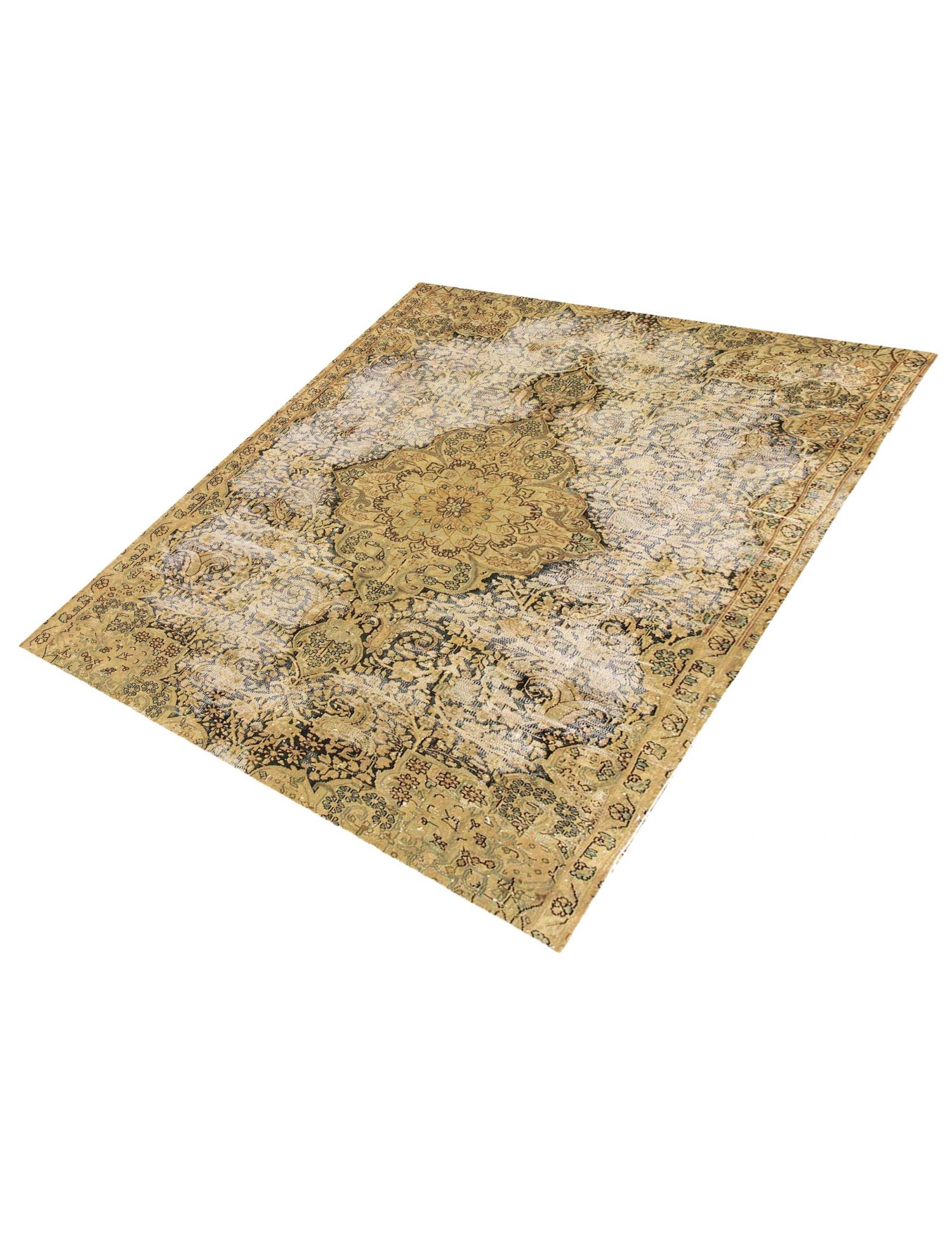 Quadrat  Vintage Teppich  beige <br/>130 x 130 cm
