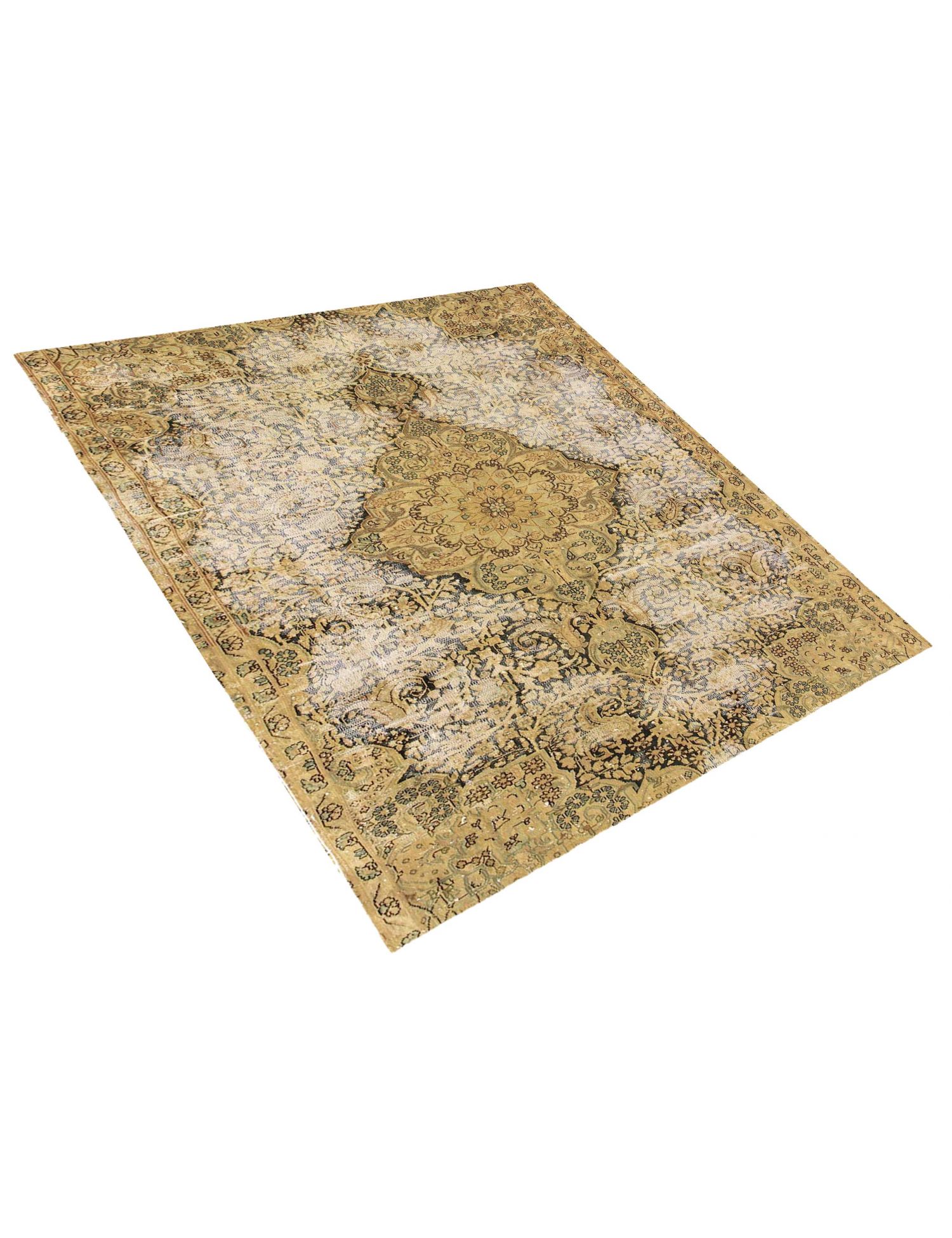Quadrat  Vintage Teppich  beige <br/>130 x 130 cm