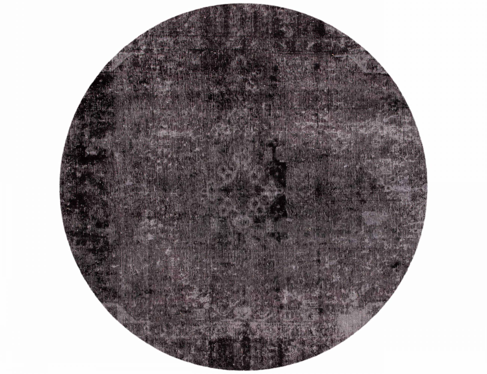 Rund  Vintage Teppich  schwarz <br/>222 x 222 cm