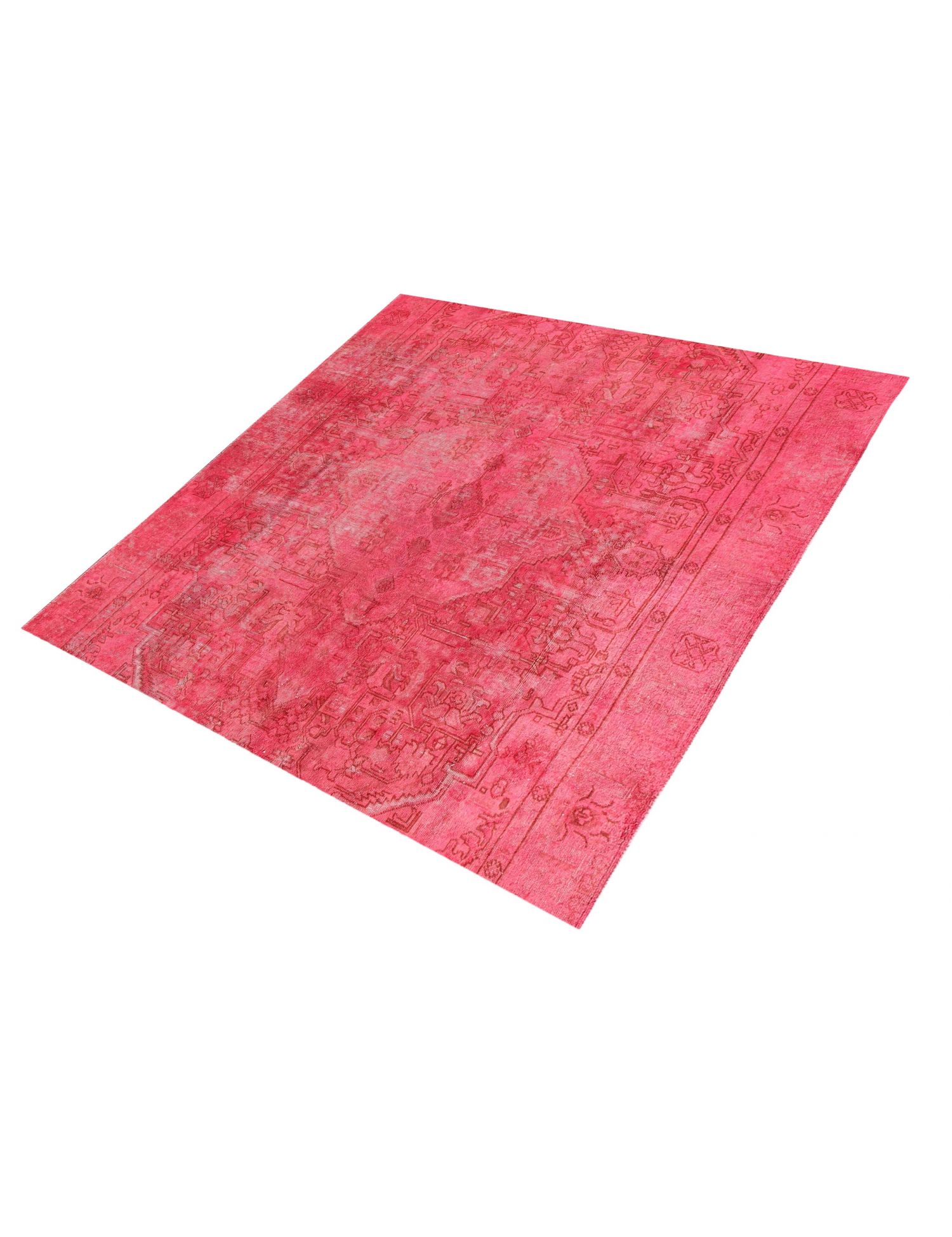 Persischer Vintage Teppich  rosa <br/>195 x 195 cm