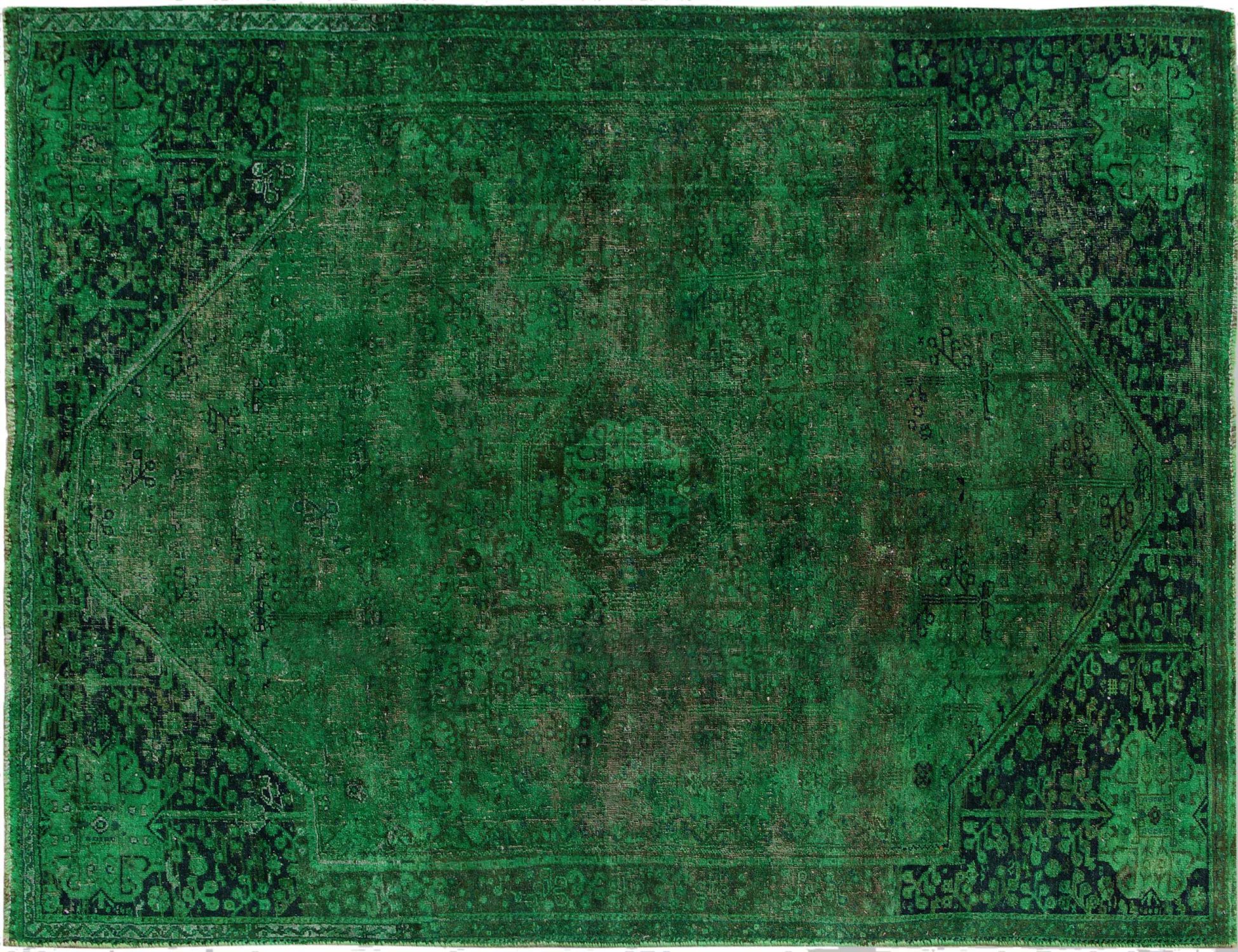 Tappeto vintage persiano  verde <br/>270 x 173 cm