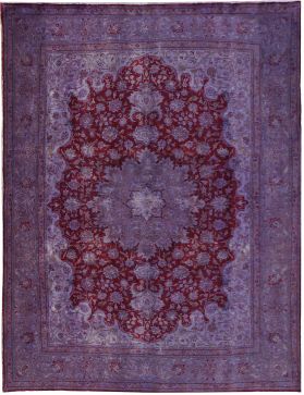 Alfombra persa vintage 376 x 271 púrpura