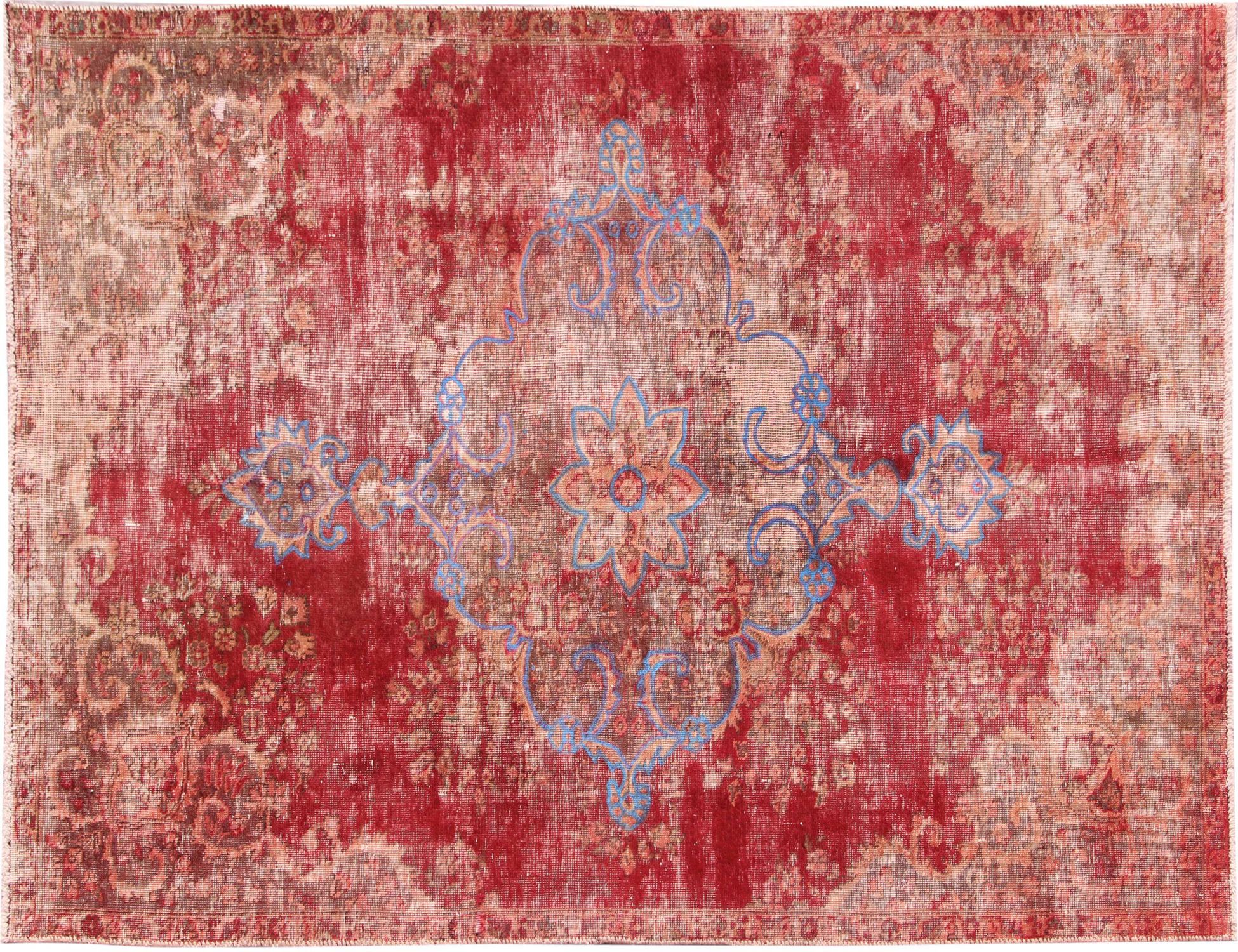 Persischer Vintage Teppich  rot <br/>246 x 140 cm