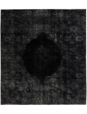 Quadrat Vintage Teppich  schwarz <br/>216 x 150 cm
