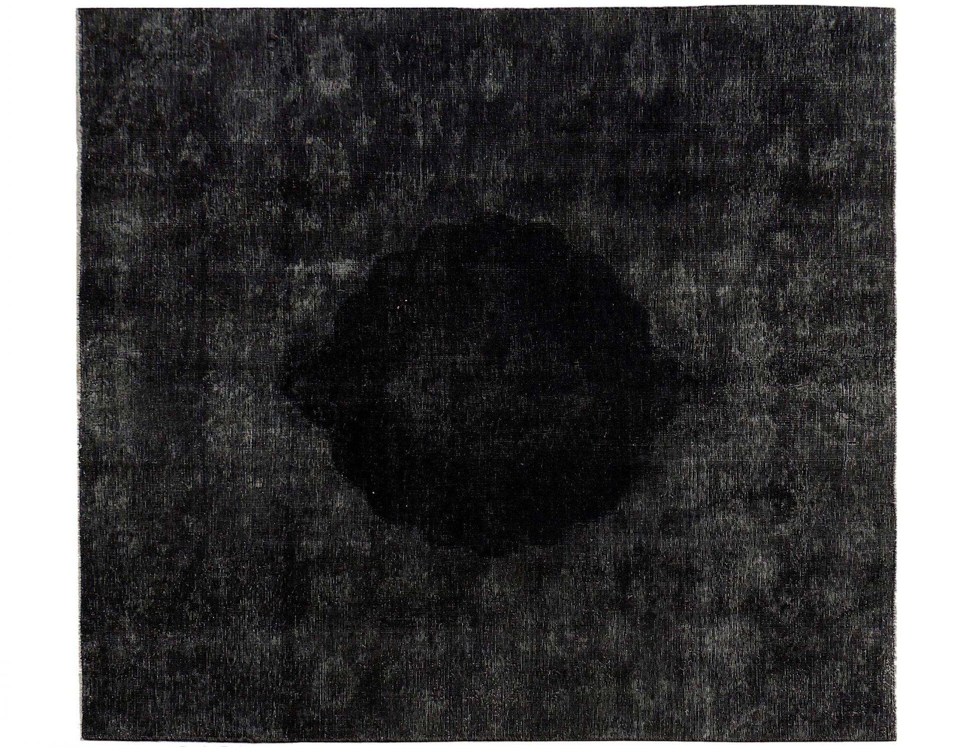 Quadrat Vintage Teppich  schwarz <br/>216 x 150 cm