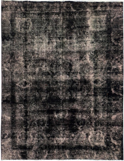 Schwarz Persien Vintage Teppich 278 x 195 cm