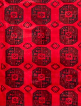 Turkeman teppich 357 x 262 rot