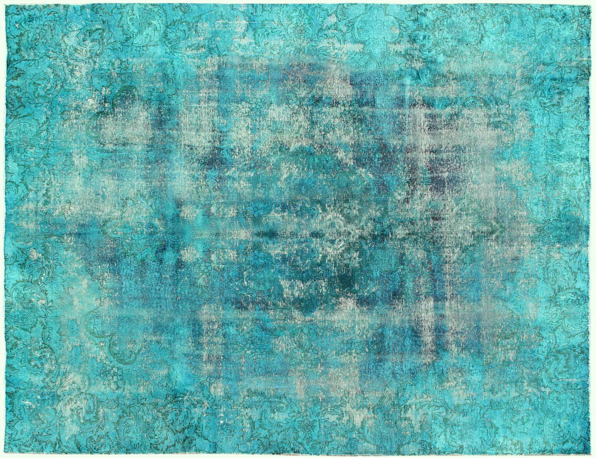 Tappeto vintage persiano  turchese <br/>376 x 280 cm