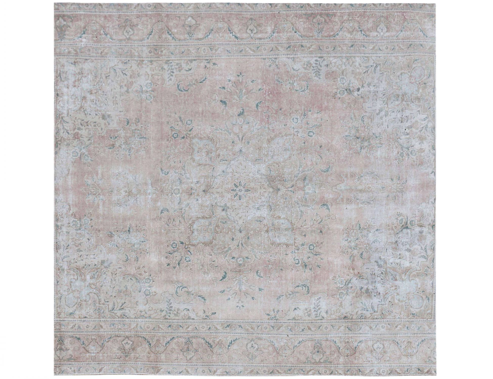 Quadrat Vintage Teppich  beige <br/>290 x 290 cm