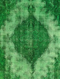 Grön Persien Vintage Matta  433 x 348 cm