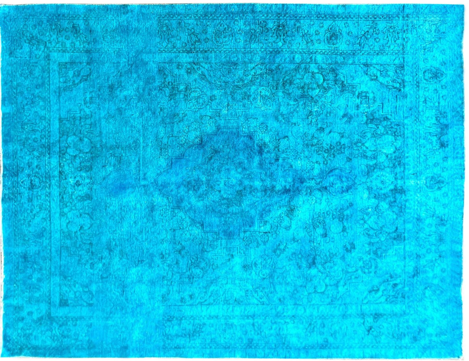 Persischer Vintage Teppich  türkis <br/>387 x 302 cm