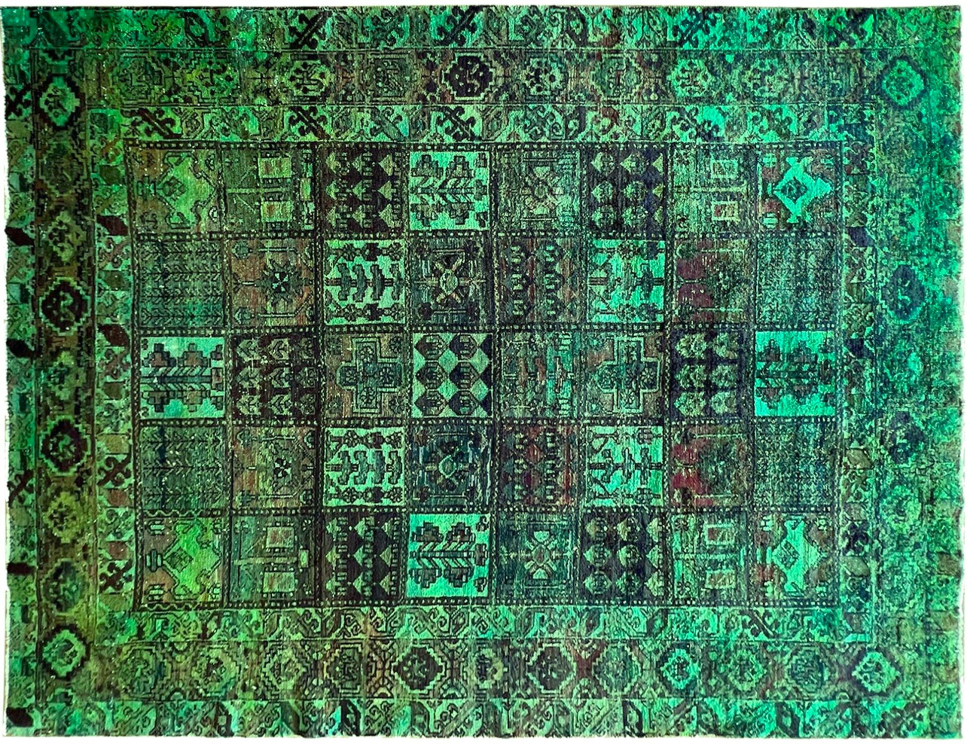 Tappeto Vintage  verde <br/>281 x 217 cm