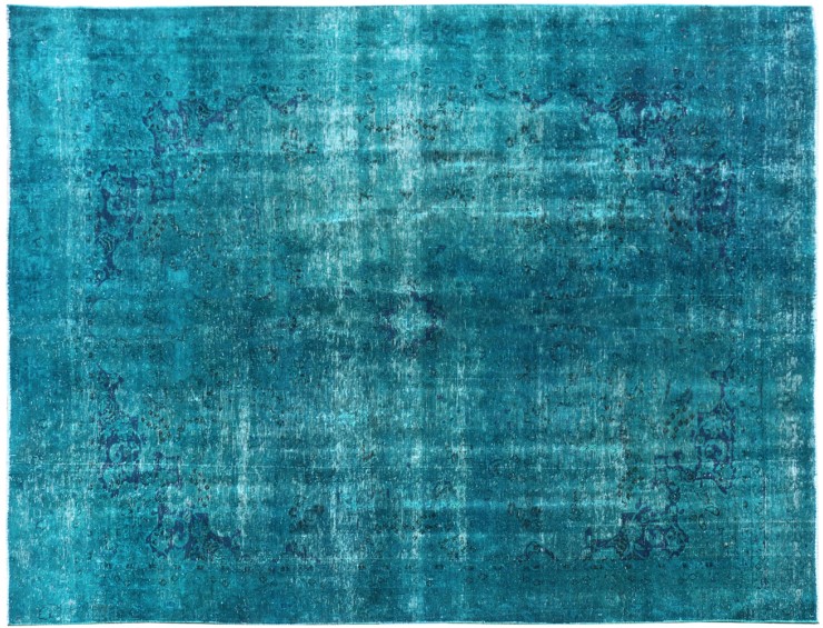 Turquoise Persan Vintage Tapis 350 x 257 cm