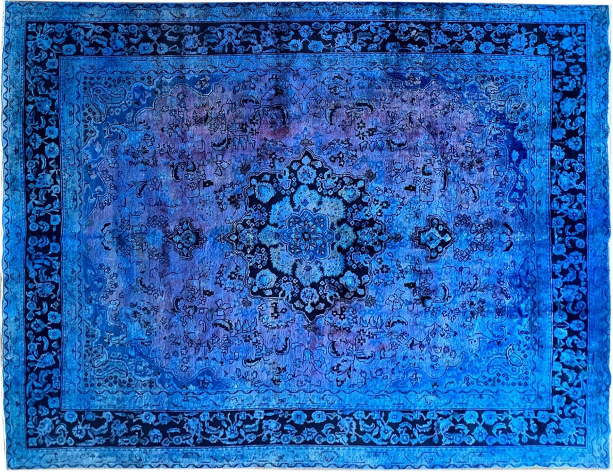 Alfombra vintage  azul <br/>376 x 290 cm