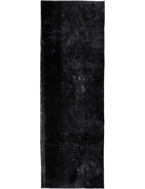 Schwarz Persien Vintage Teppich 348 x 135 cm