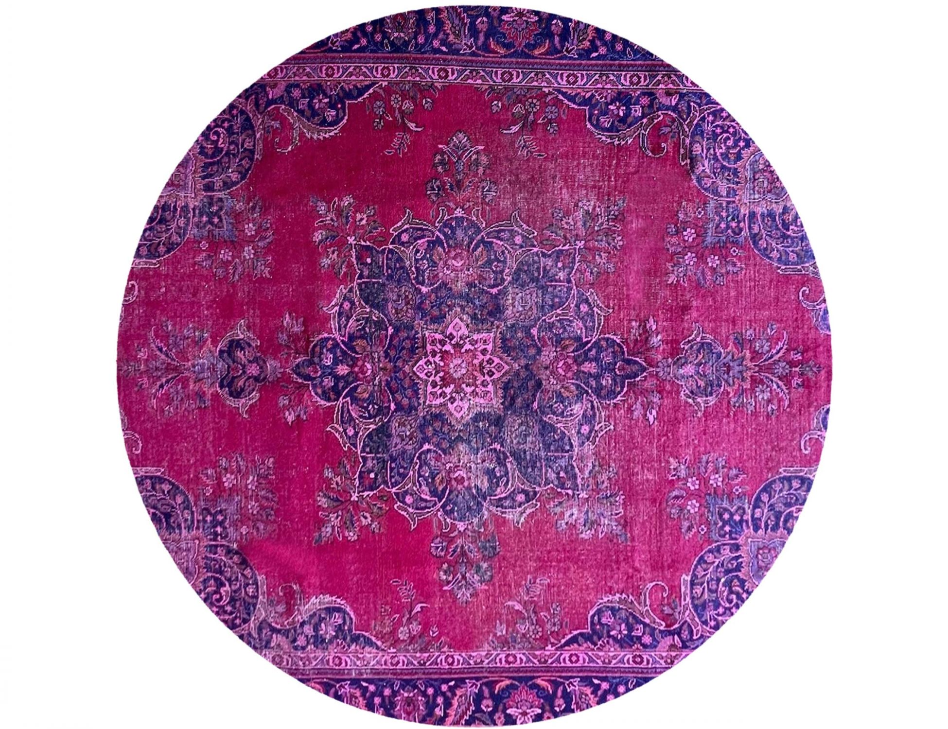 Rund Vintage Teppich rund  rot <br/>275 x 275 cm