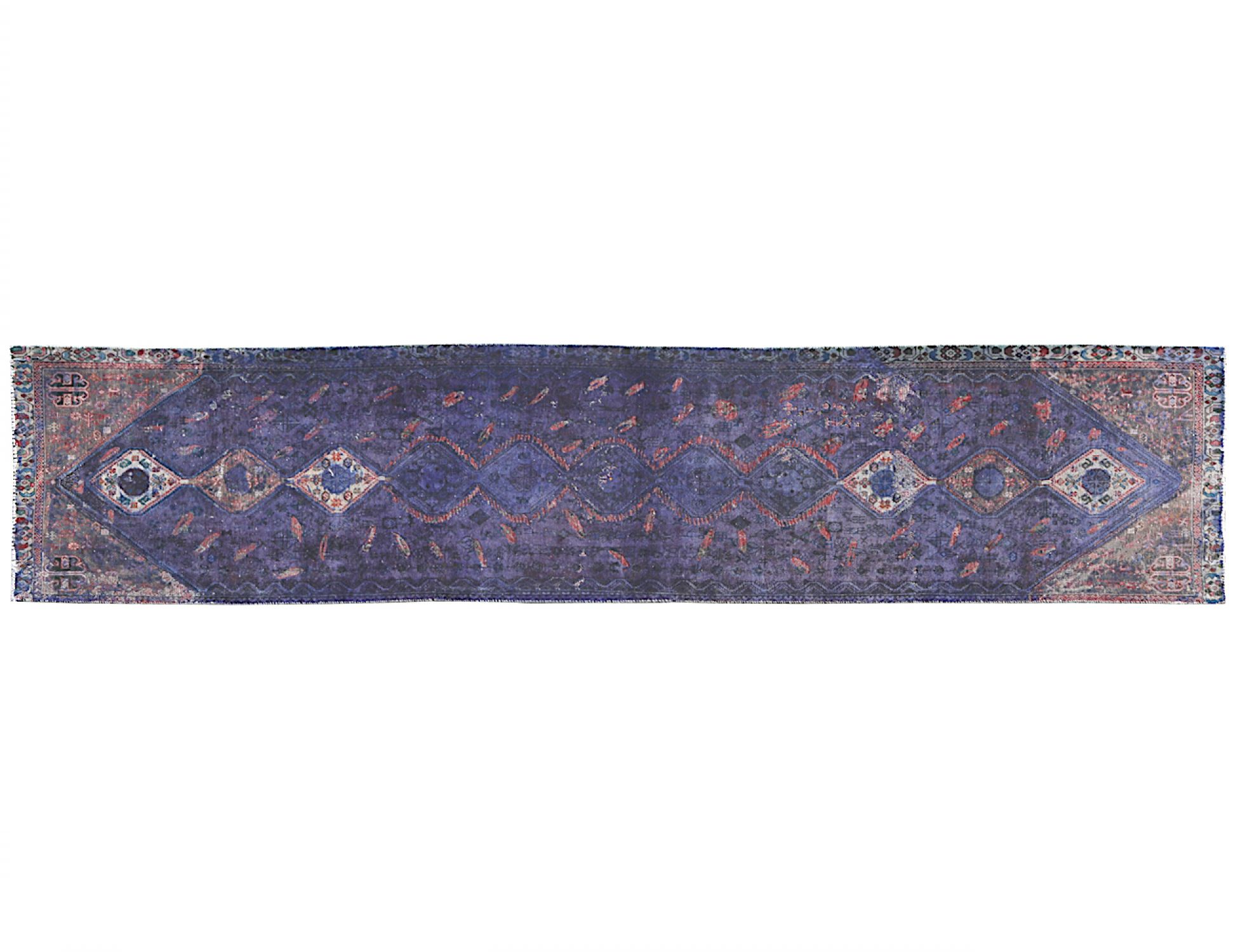 Tappeto Vintage  blu <br/>375 x 83 cm
