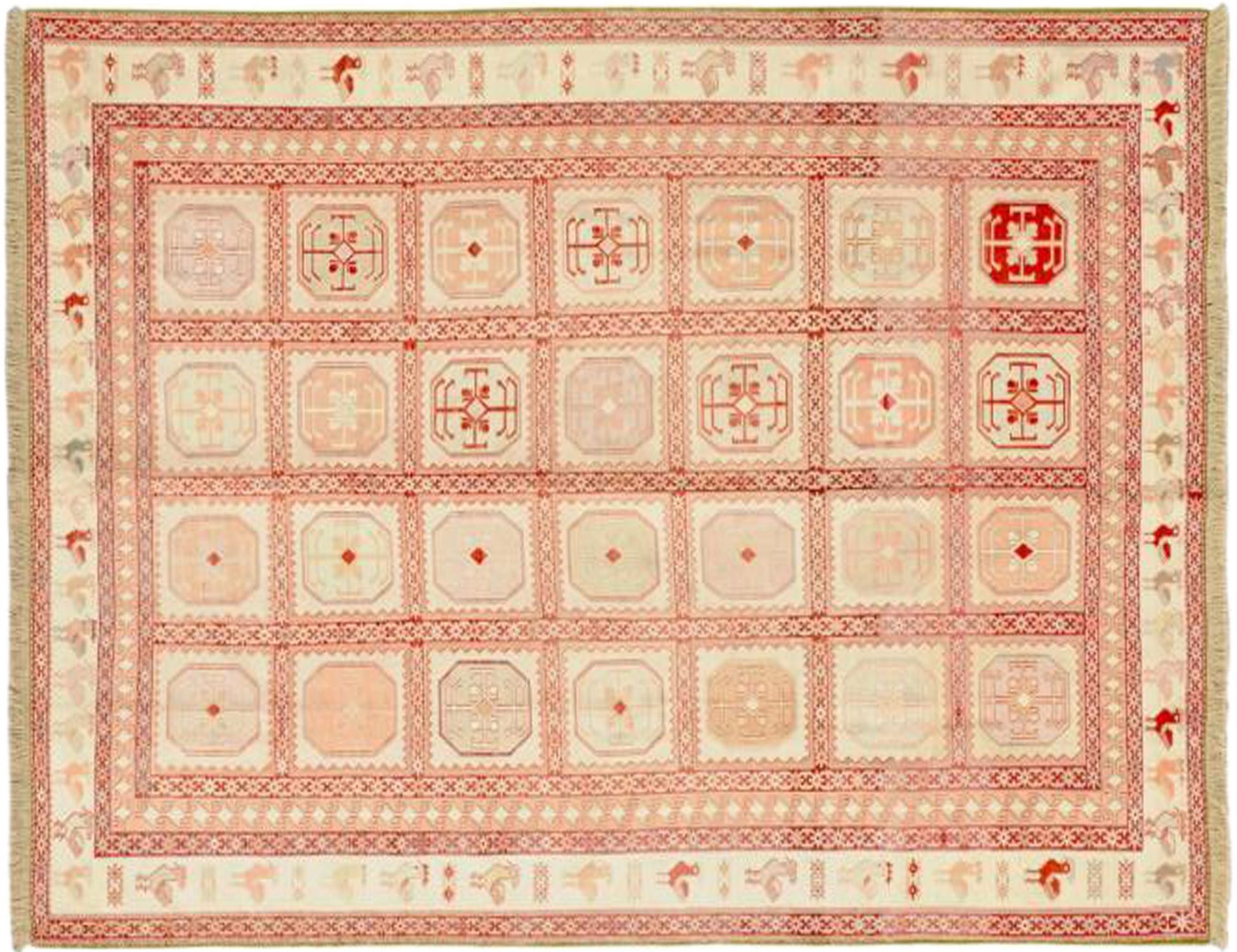 Persische Seide Kelim  gelb <br/>286 x 195 cm