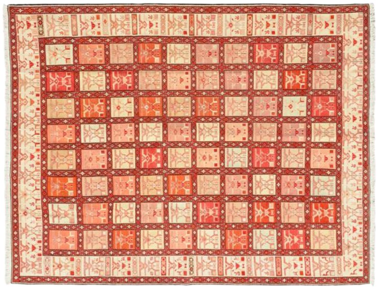 Multicolore Persiano Kilim 287 x 186 cm