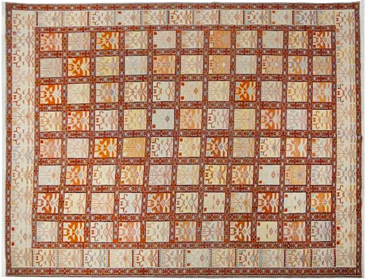 Gelb Persien Persische Seide Kelim 288 x 200 cm