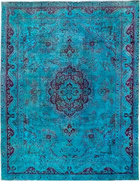 Tapis Persan vintage 277 x 200 turquoise