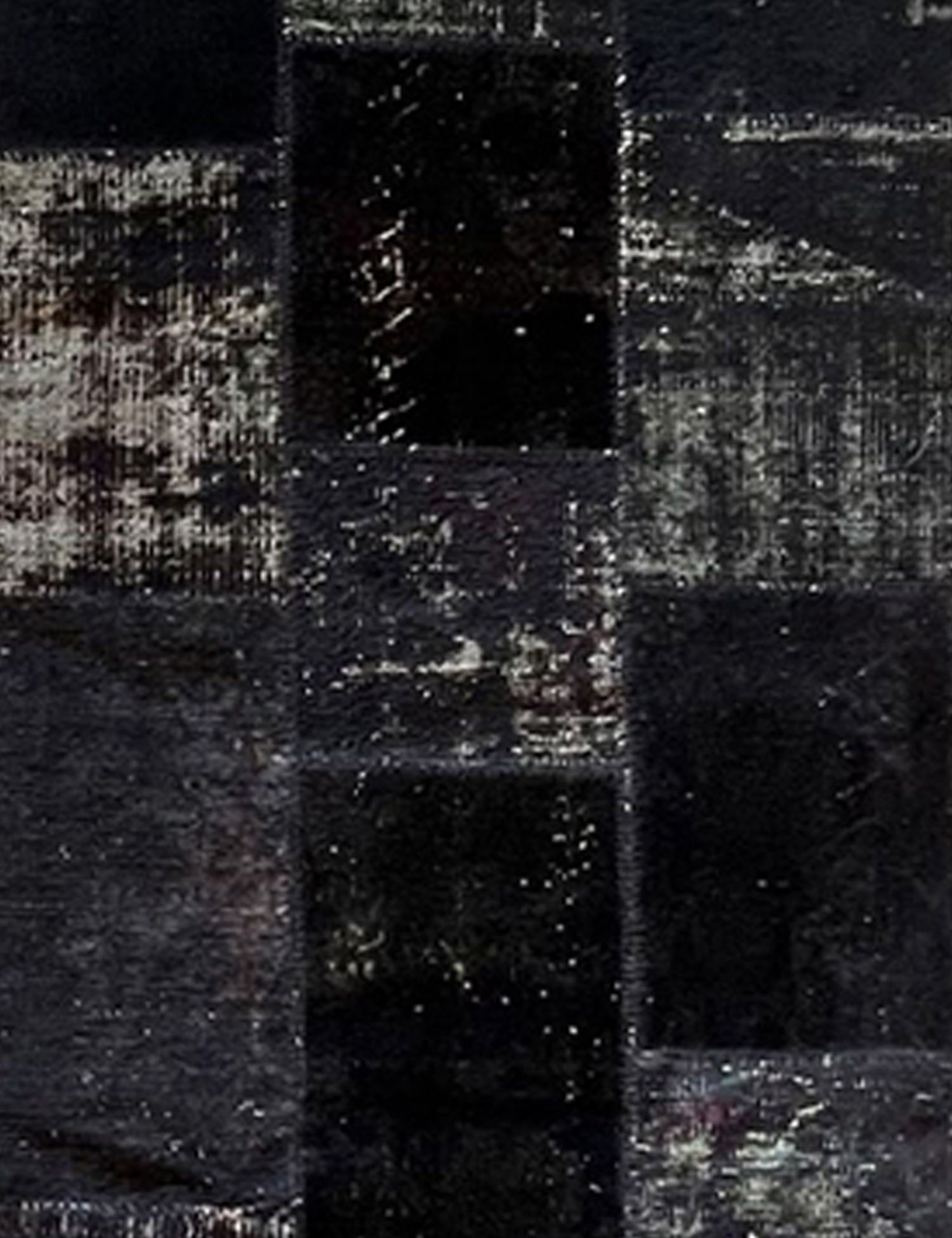Patchwork Teppich  schwarz <br/>480 x 100 cm