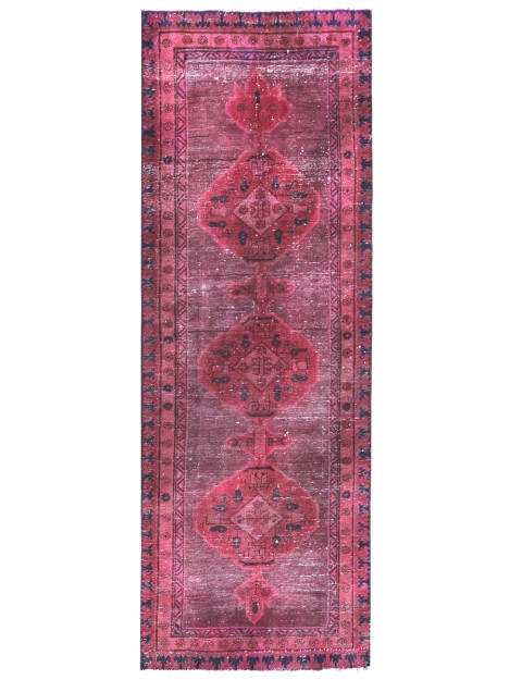 Rot Persien Vintage Teppich 291 x 105 cm